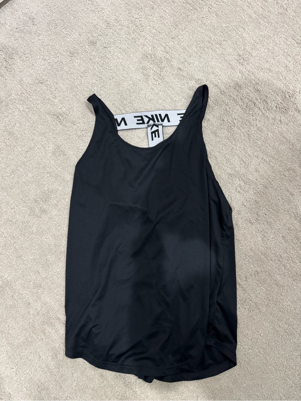 Nike Black Tank Top with White Branded Back Strap